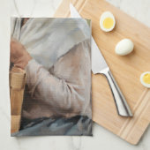 Albert Edelfelt - Splintバスケットを持つ老婦人 キッチンタオル (四つ折り)