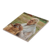 Albert Edelfelt - Splintバスケットを持つ老婦人 タイル (側面)