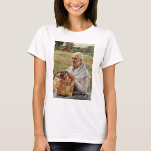 Albert Edelfelt - Splintバスケットを持つ老婦人 Tシャツ