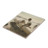 Albert Edelfelt - Two Boys on a Log タイル (側面)