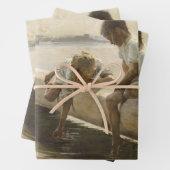 Albert Edelfelt - Two Boys on a Log ラッピングペーパーシート (インサイチュ)