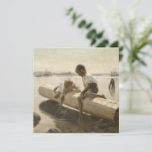 Albert Edelfelt - Two Boys on a Log 招待状 (スタンド正面)