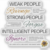 Albert Einstein Motivational Quote Typography シール (正面)