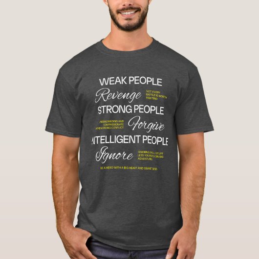 Albert Einstein Quote Modern Typography Wisdom Tシャツ (正面)