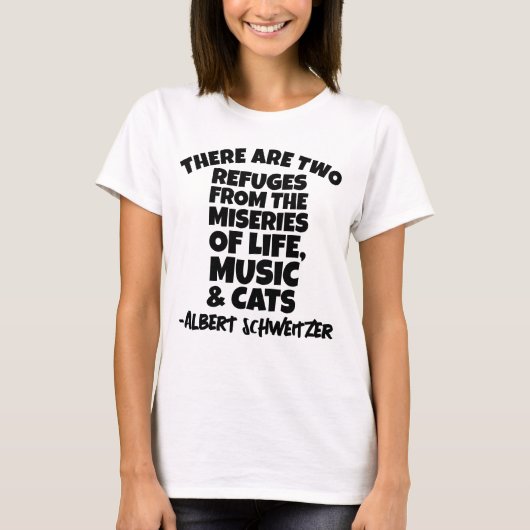 ALBERT SCHWEITZER CAT CATS & MUSIC T-SHIRTS Tシャツ (正面)