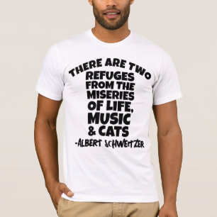 ALBERT SCHWEITZER CAT CATS & MUSIC T-SHIRTS Tシャツ