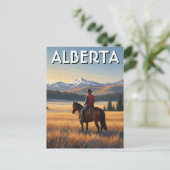 Alberta Canada Horseback Riding ポストカード (スタンド正面)