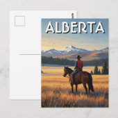 Alberta Canada Horseback Riding ポストカード (正面/裏面)
