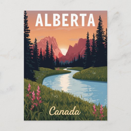 Alberta Canada Rocky Mountains ポストカード (正面)