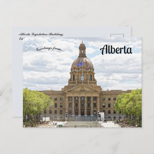 Alberta Legislature Building Alberta Canada ポストカード (正面/裏面)
