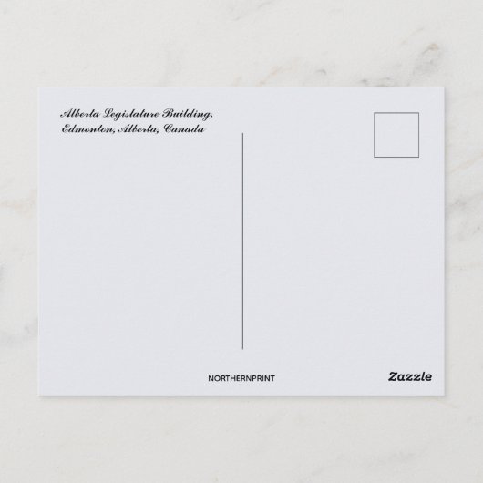 Alberta Legislature Building Alberta Canada ポストカード (裏面)