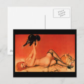 Alberto Vargasヴィンテージのピン留め ポストカード (正面/裏面)