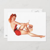 Alberto Vargasヴィンテージのピン留め ポストカード (正面/裏面)