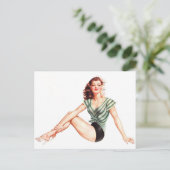 Alberto Vargasヴィンテージのピン留め ポストカード (スタンド正面)