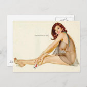 Alberto Vargasヴィンテージのピン留め ポストカード (正面/裏面)