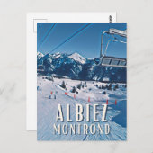 Albiez Montrond Station de ski ポストカード (正面/裏面)