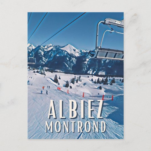 Albiez Montrond Station de ski ポストカード (正面)