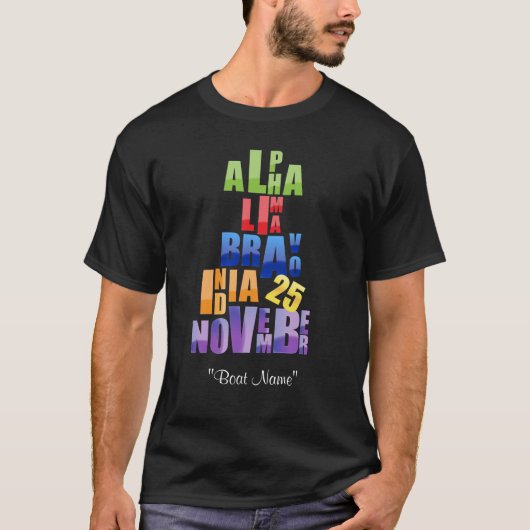 Albin 25の通話表 tシャツ (正面)