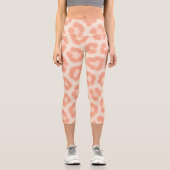 Albino Cheetah Print Leggings | Blush & Cream Anim カプリレギンス (正面)