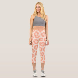Albino Cheetah Print Leggings | Blush & Cream Anim カプリレギンス