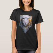 Albino Lion Vector of Stoic Ethereal Leo with Feat Tシャツ (正面)