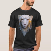 Albino Lion Vector of Stoic Ethereal Leo with Feat Tシャツ (正面)