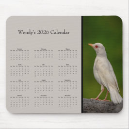 Albino Robin: Customize full year 2025 calendar マウスパッド