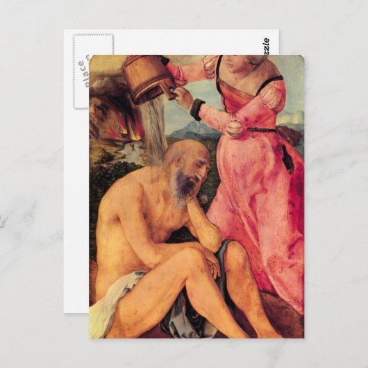 Albrecht Durer – 彼の妻によって嘲笑された仕事 ポストカード (正面/裏面)