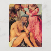 Albrecht Durer – 彼の妻によって嘲笑された仕事 ポストカード (正面)
