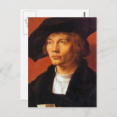 Albrecht Durer – 若者のポートレート3 ポストカード (正面/裏面)