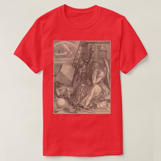 Albrecht Durer Melencolia I melancholia engraving Tシャツ (デザイン正面)