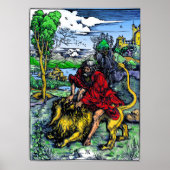 Albrecht Dürer "Samson Killing the Lion" 1498 ポスター (正面)