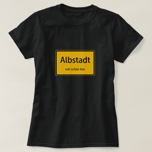 Albstadt Damen Frauen T-Shirt Tshirt Shirt Tシャツ (デザイン正面)