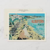 Albufeira Penecoのビーチ，アルガルヴェ，ポルトガル ポストカード (正面/裏面)