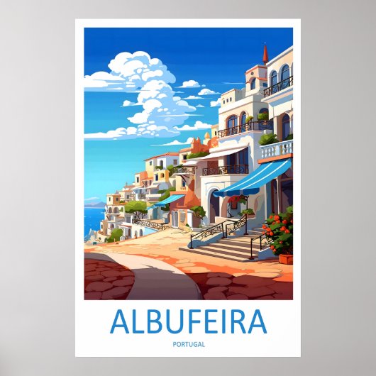 Albufeira Travel Park Ski Poster Vintage National ポスター (正面)