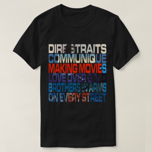 Albums de Dire Straits classque Tシャツ (デザイン正面)