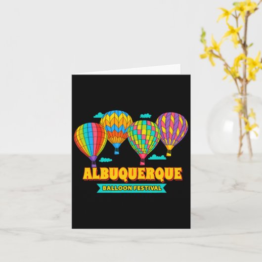 Albuquerque Balloon Festival New Mexico Fiesta  カード (黄色い花)