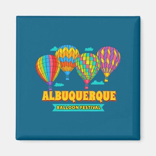 Albuquerque Balloon Festival New Mexico Fiesta  マグネット (正面)
