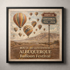 Albuquerque Balloon Festival Route 66 ポスター
