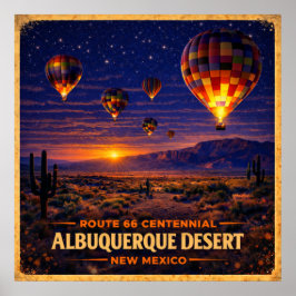 Albuquerque Desert New Mexico Centennial ポスター