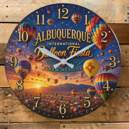 Albuquerque International Balloon Fiesta Festival ラージ壁時計