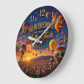 Albuquerque International Balloon Fiesta Festival  ラージ壁時計 (傾斜)
