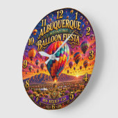 Albuquerque International Balloon New Mexico ラージ壁時計 (傾斜)