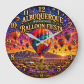 Albuquerque International Balloon New Mexico ラージ壁時計 (正面)