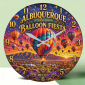 Albuquerque International Balloon New Mexico ラージ壁時計