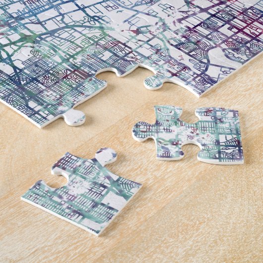 Albuquerque map painting ジグソーパズル (側面)