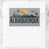 Albuquerque New Mexico 長方形シール (バッグ)