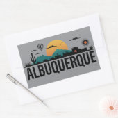 Albuquerque New Mexico 長方形シール (封筒)