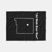 Albuquerque New Mexico Funny Phonetic Gag Gift  フリースブランケット (正面(横))