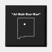 Albuquerque New Mexico Funny Phonetic Gag Gift  マグネット (正面)